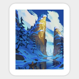 Snowy Mountain Sticker